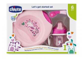 Chicco set pappa 6m+ rosa con cucchiaio rosa