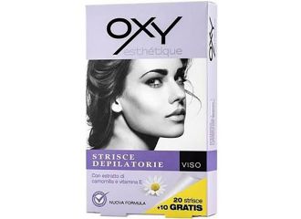 Oxy strisce depilatorie viso 20 pezzi