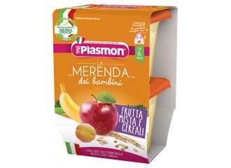 Plasmon la merenda dei bambini merende frutta cereali asettico 2 x 120 g